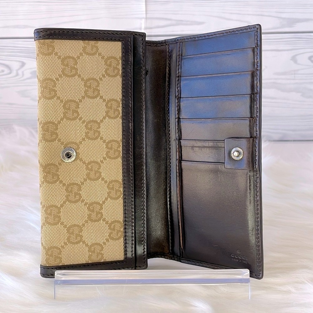 Gucci Monogram Canvas Long Fold Wallet - Picture 6 of 16